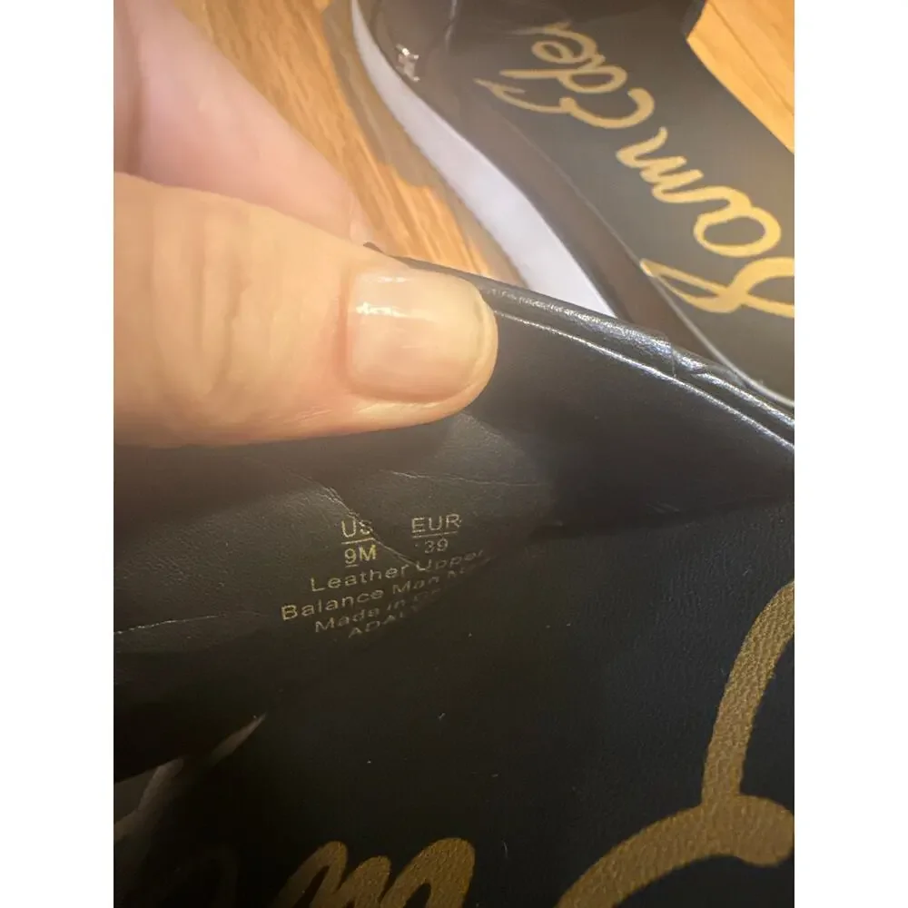 Sam Edelman Adaley Woven Leather Platform Slide Sandals Women's Sz 9